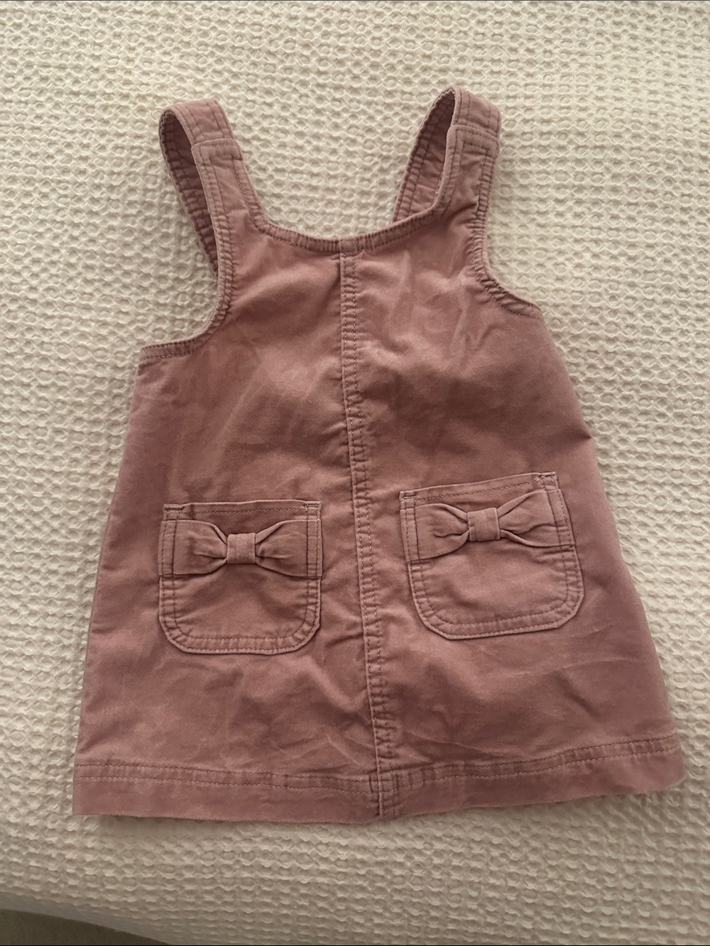 Baby Girls Dusty Rose Pinafore Dress